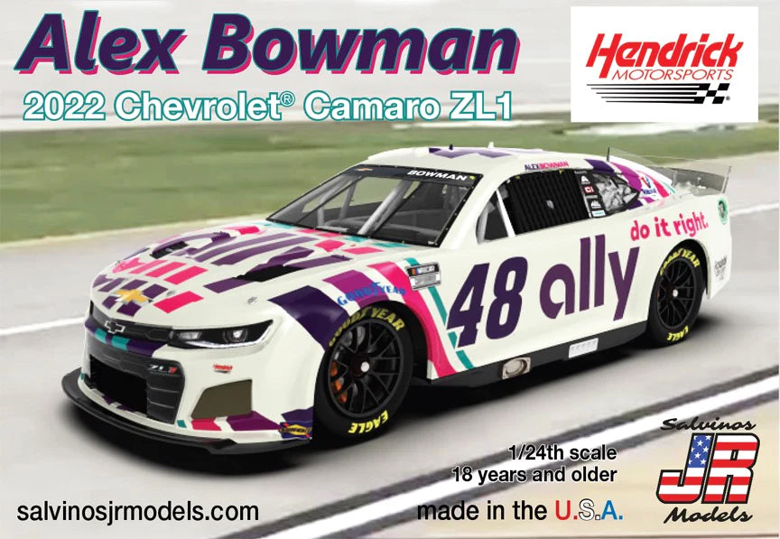 Salvinos JR Models 1/24 Hendrick Motorsports Alex Bowman 2022 Camaro Plastic