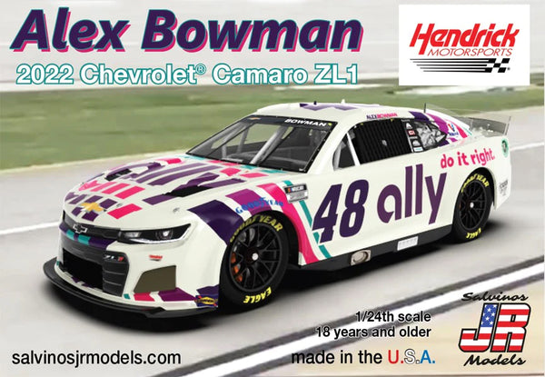 Salvinos JR Models 1/24 Hendrick Motorsports Alex Bowman 2022 Camaro Plastic