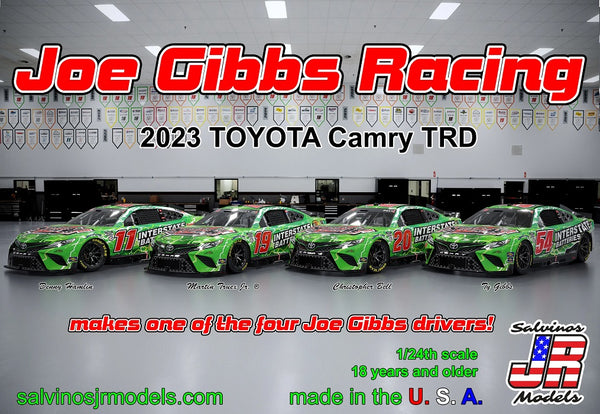 Salvinos JR Models Joe Gibbs Racing, 2023 Toyota Camry, "Interstate Batteries"