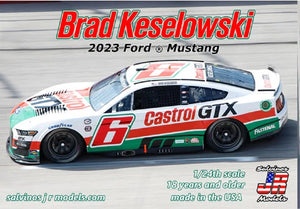Salvinos JR Models RFK Racing 2023 Brad Keslowski Ford Mustang "Castrol Oil"
