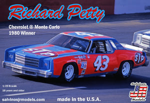 Salvinos JR Models 1/25 Richard Petty #43 1980 Chevrolet Monte Carlo Winner