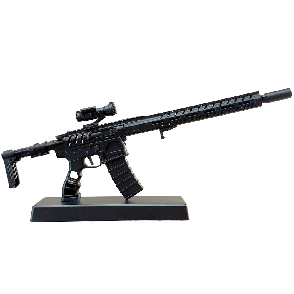 1/3 Scale Diecast AR15 Skeleton Model, Black