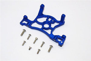 GPM ALUMINUM SPUR GEAR COVER MOUNT TRAXXAS SLASH 4X4 LCG / DEEGAN 38 FIESTA BLUE