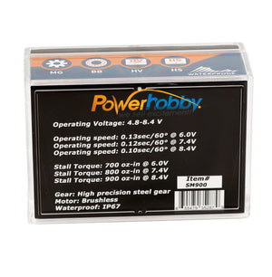 Powerhobby SM900 68KG Super High Torque Steel Gears WP Smart Servo / Winch