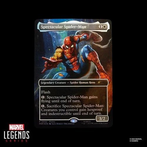 ToyShnip Spider-Man Marvel Legends Magic: The Gathering Battle-Damaged Spider-Man 6-Inch Action Figure and Card — Action &
