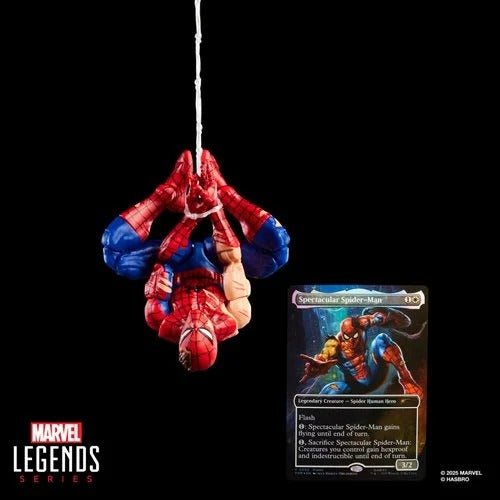 ToyShnip Spider-Man Marvel Legends Magic: The Gathering Battle-Damaged Spider-Man 6-Inch Action Figure and Card — Action &