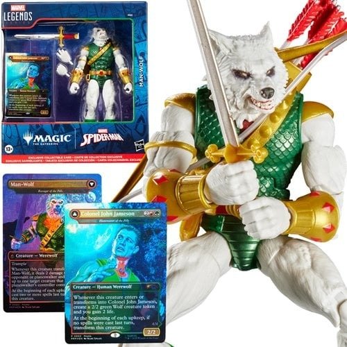 ToyShnip Spider-Man Marvel Legends Magic: The Gathering Man-Wolf 6-Inch Action Figure and Card — Action & Toy Figures