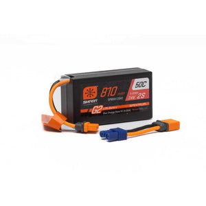 PowerHobby Spektrum SMART - SPMX812SH2 7.4V 810mAh 2S Smart G2 50C LiPo: IC2