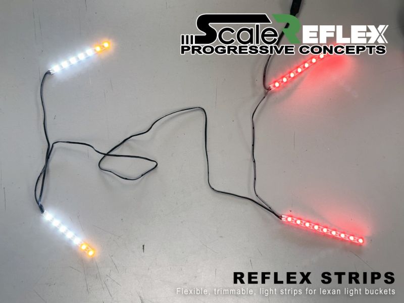 Scale Reflex Strip - LEDs for Lexan Light Bucket Kit (Wht, Amb, Red)