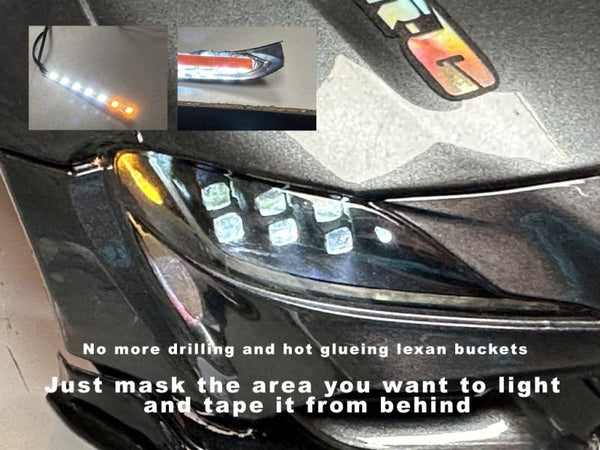 Strip - LEDs for Lexan Light Bucket Kit (Wht, Amb, Red)