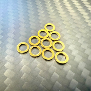 Brass Shims (3mm x 5mm x 0.5mm) 10 Pack
