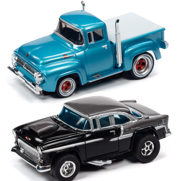 Auto World 1955 Chevy Bel Air 1956 Ford Pickup for AFX Ho scale Slot Car