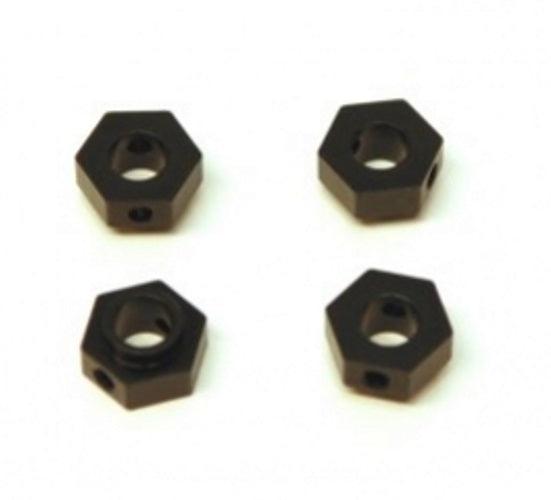STRC ST8269BK Aluminum Hex Adapters (Black) (4 pieces) Traxxas TRX-4