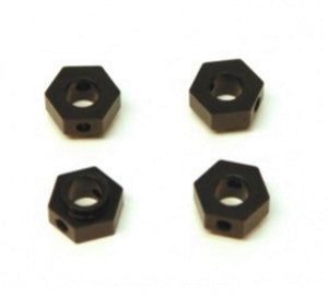 STRC ST8269BK Aluminum Hex Adapters (Black) (4 pieces) Traxxas TRX-4