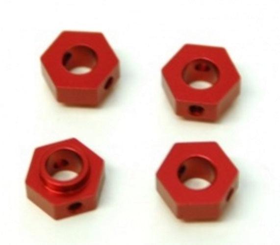 STRC ST8269R Aluminum Hex Adapters (Red) (4 pieces) Traxxas TRX-4