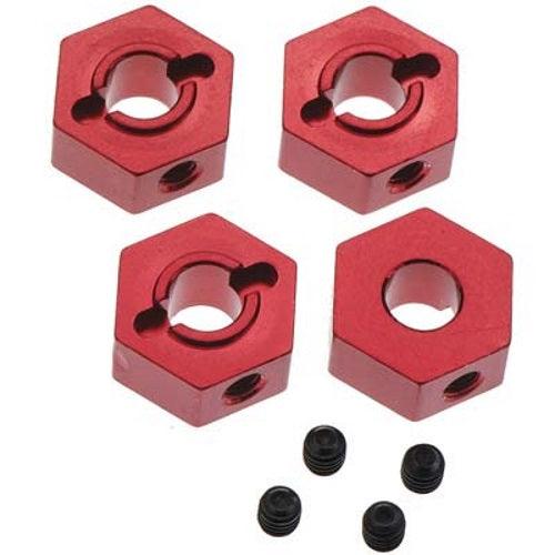 ST Racing ST8356R Aluminum Hex Adapters Red (4) Traxxas 4-Tec 2.0