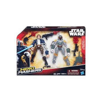 ToyShnip Star Wars Hero Mashers Battle Pack Action Figures - Han Solo vs Boba Fett — Toys & Games