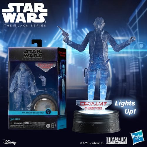 ToyShnip Star Wars The Black Series Holocomm Collection Han Solo 6-Inch Action Figure with Light-Up Holopuck — Action & Toy