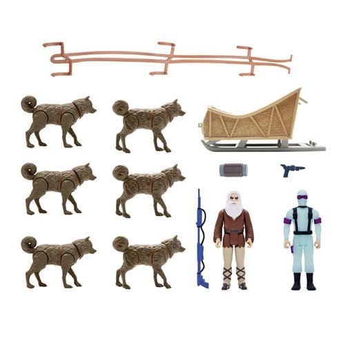 Super7 G.I. Joe Arctic Rescue Vehicle with 3 3/4-Inch Snake Eyes & Blind Woodsman ReAction Figures