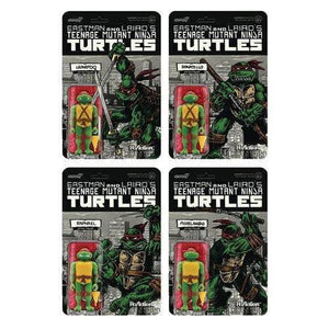 ToyShnip Super7 Teenage Mutant Ninja Turtles Mirage Variant 3.75-Inch ReAction Figure Set of 4 — Action & Toy Figures