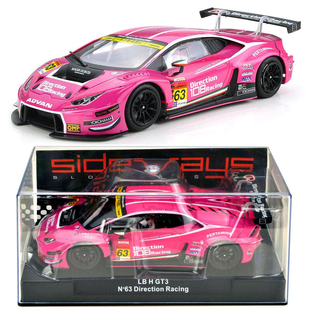 PowerHobby Racer Sideways Lamborghini Huracan GT3 Direction Racing 1/32 Slot Car SWCAR01L