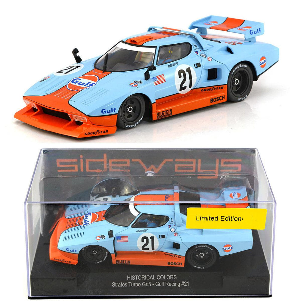 PowerHobby Racer Sideways Lancia Stratos Turbo Group 5 Gulf 1/32 Slot Car SWHC07A