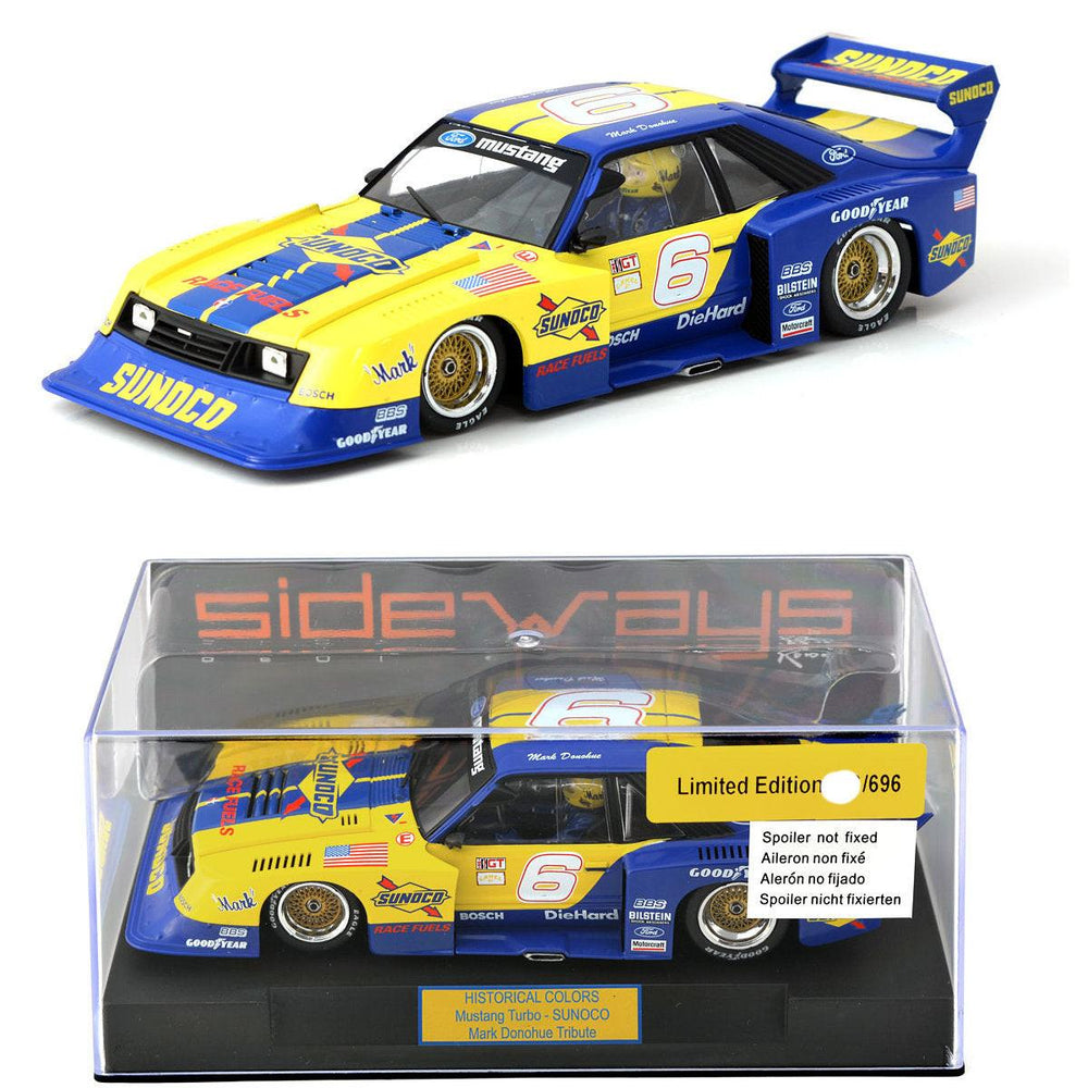 PowerHobby Racer Sideways Ford Mustang Turbo Sunoco Mark Donohue 1/32 Slot Car SWHC08