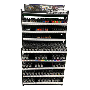 Spaz Stix Floor Rack Display Holds 74 Airbrush & 70 Aerosol Paints