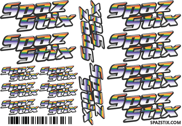 SpazStix Sticker Set, 6" x 4"