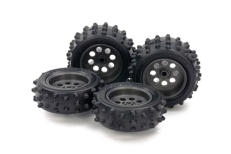 JR Spike Tire & Wheel Set, for EZ Chassis