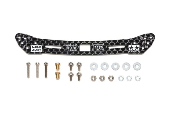 Tamiya JR HG Carbon Wide Rear Plate, 2mm Sliding Dampers