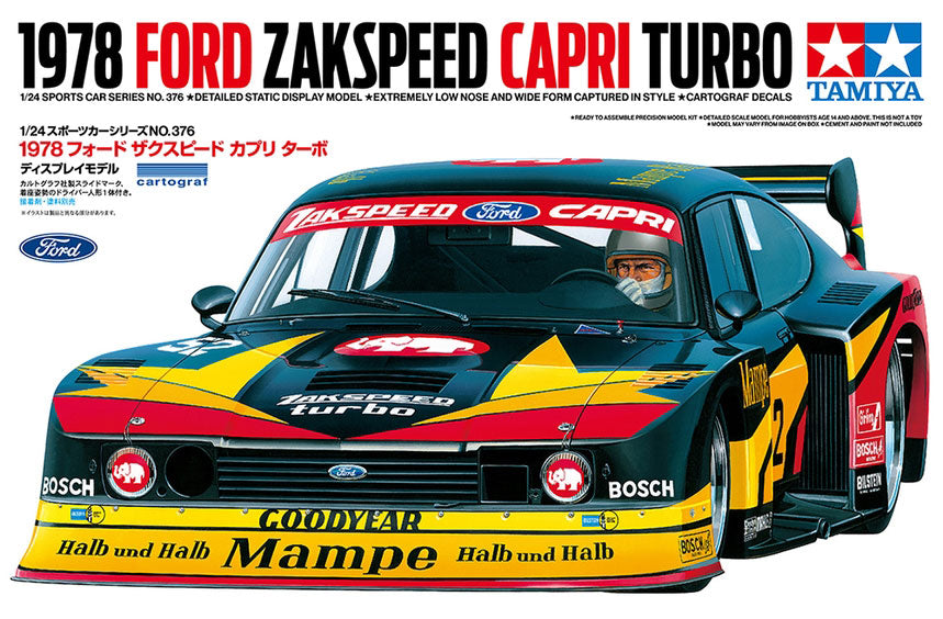 Tamiya 1/24 Scale 1978 Ford Zakspeed Capri Turbo Plastic Model