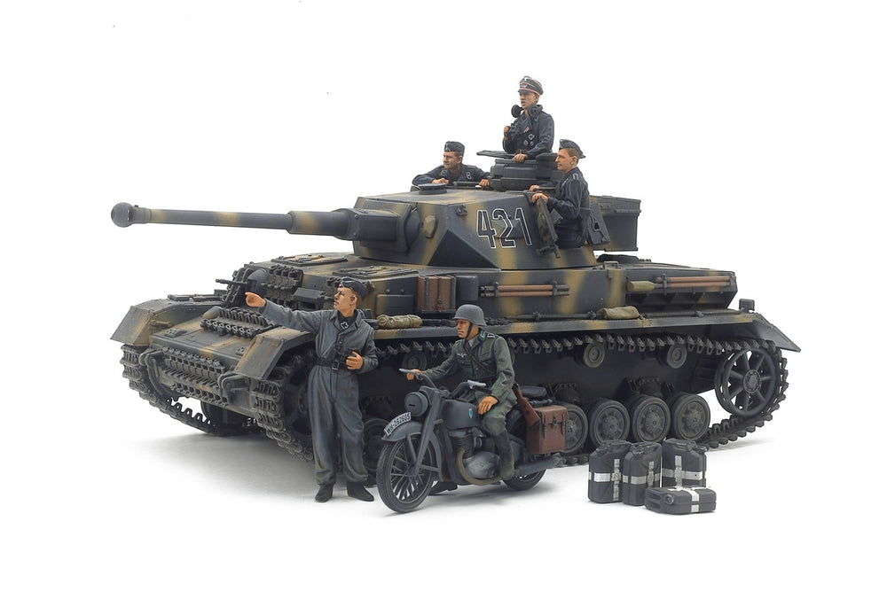 Tamiya German Panzer IV Ausf.G Early, Motorcycle Set Easter Front,