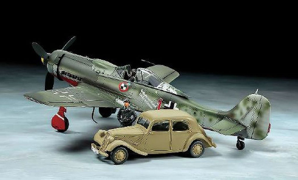 Tamiya 1/48 Focke-Wulf Fw190 D-9 JV44 & Citroen Traction 11CV Staff