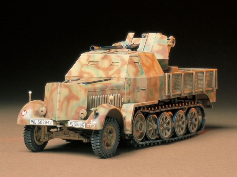 Tamiya 1/35 German Flak 37 SD.KFZ.7/2 Plastic Model Kit, CA244