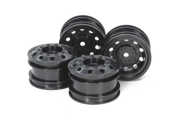 Tamiya RC On Road Racing Truck Wheels Black F&R