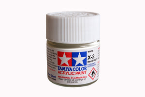 Tamiya Acrylic X-2 White Paint, 23ml Bottle