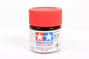 Tamiya Acrylic X-27 Clear Red, 23ml Bottle