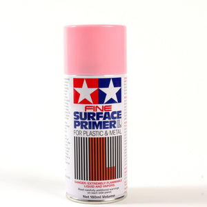 Tamiya Fine Surface Primer L Pink 180ml, Spray Can, Plastic