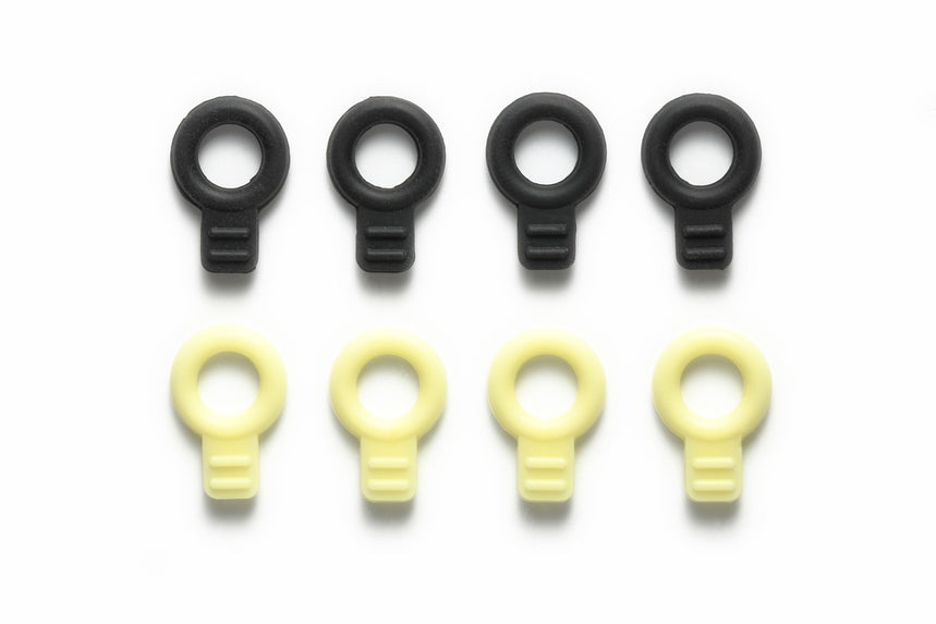 Tamiya JR Rubber Body Catches, (Black /Yellow)