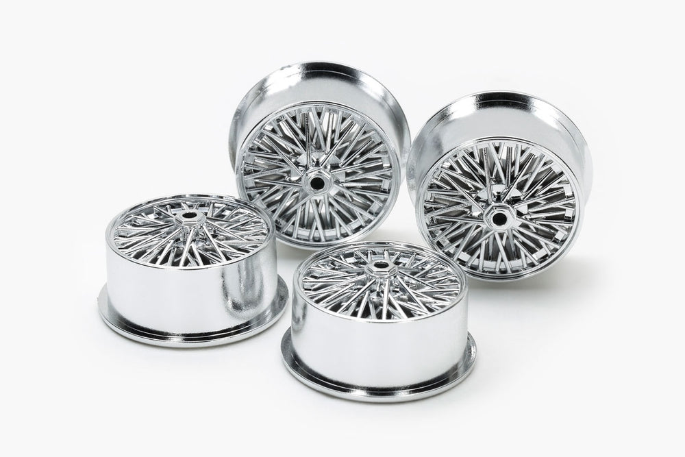 Tamiya JR Wire Spoke Wheels, Silver Plated for LP Tires