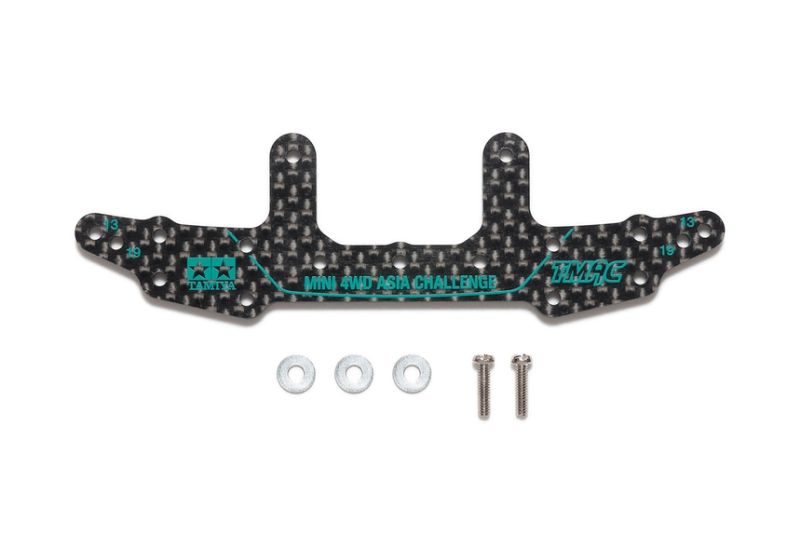 Tamiya JR HG Carbon Rear Stay (3mm) Asia Challenge (Green Logos)