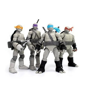ToyShnip Teenage Mutant Ninja Turtles BST AXN Turtles IDW Comic Black and White 5-Inch Action Figure 4-Pack - SDCC 2023