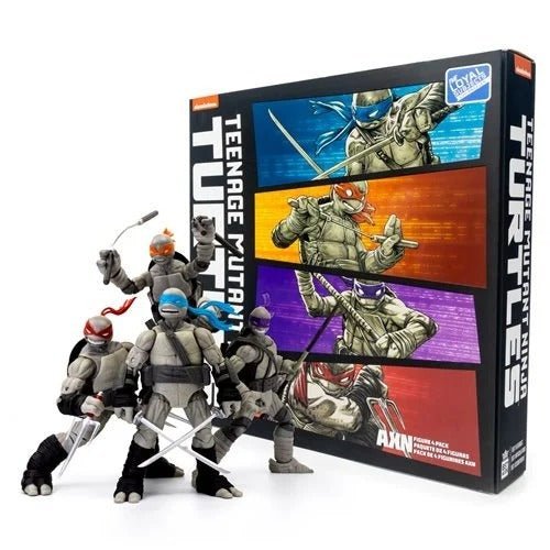 ToyShnip Teenage Mutant Ninja Turtles BST AXN Turtles IDW Comic Black and White 5-Inch Action Figure 4-Pack - SDCC 2023