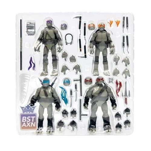ToyShnip Teenage Mutant Ninja Turtles BST AXN Turtles IDW Comic Black and White 5-Inch Action Figure 4-Pack - SDCC 2023