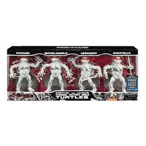 ToyShnip Teenage Mutant Ninja Turtles Ninja Elite Black and White Action Figure 4-Pack - FCBD 2021 Previews Exclusive —