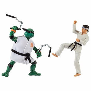 ToyShnip Teenage Mutant Ninja Turtles X Cobra Kai - Michelangelo vs. Daniel LaRusso 2-Pack Action Figures — Action & Toy