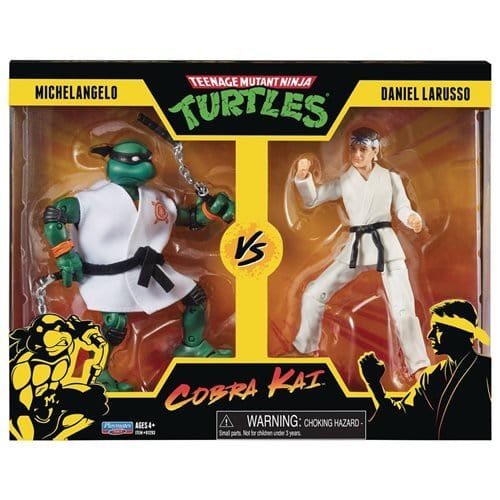 ToyShnip Teenage Mutant Ninja Turtles X Cobra Kai - Michelangelo vs. Daniel LaRusso 2-Pack Action Figures — Action & Toy
