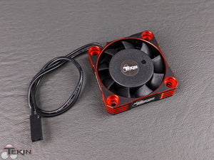 Tekin Fan 40x40x10 Hiflow Black/Red 2pin 2.5mm Plugx180mm x 26awg