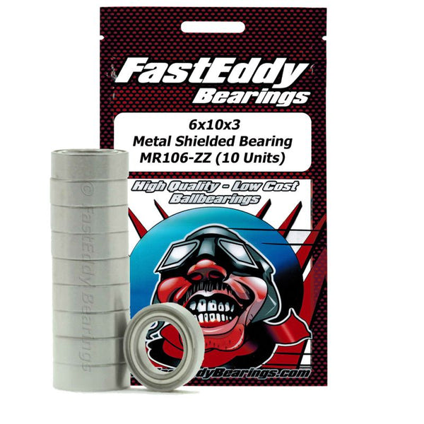 Team FastEddy Tamiya 1060 Metal Shielded Replacement 6x10x3 10 Units